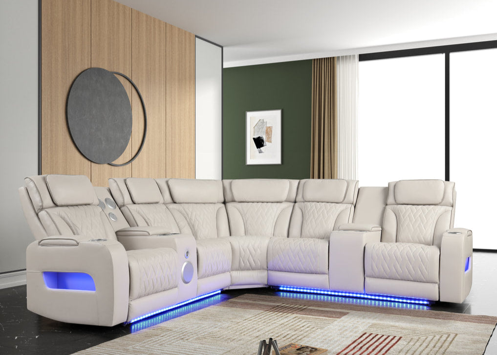 Spain Sand Power Reclining Sectional