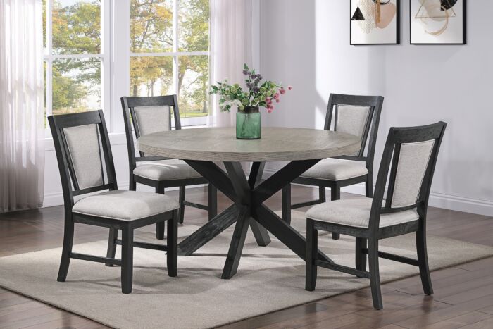 5pcs Stevens Charcoal Dining Set