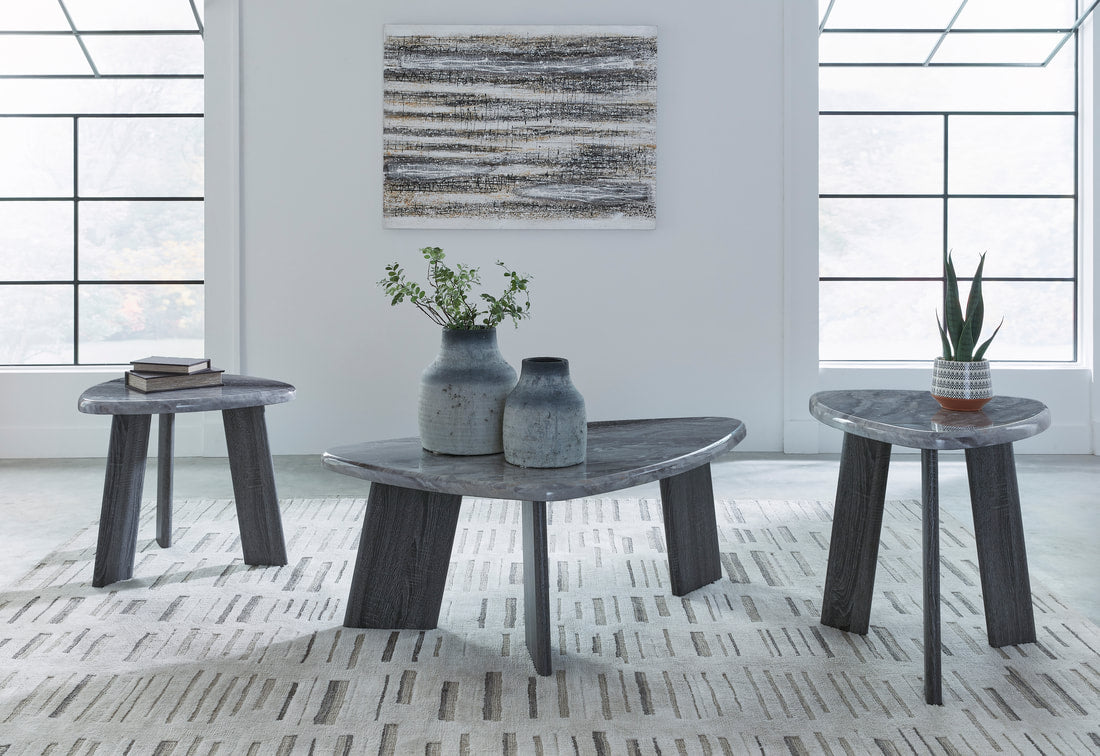 3pcs T390-13 Grey Occasional Table Set