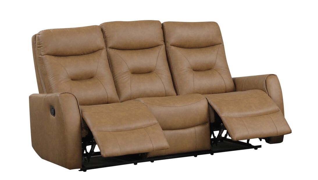 3pcs Tiger Saddle Leather Reclining Sofa Set