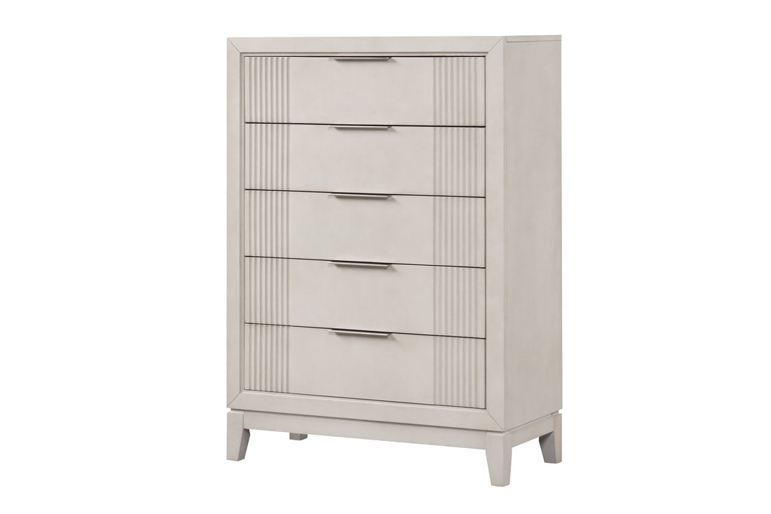 4pcs or 5pcs Uptown LED Natural Wood Finish Bedroom Set