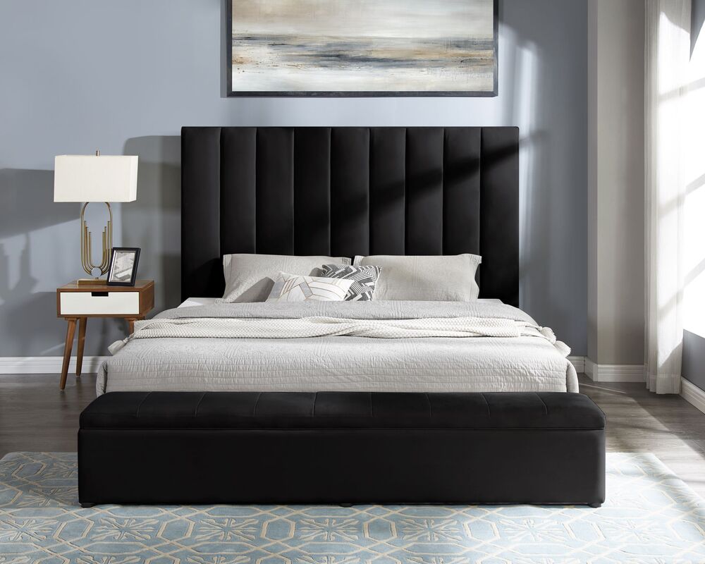 Valencia Black Platform Storage Bed Frame