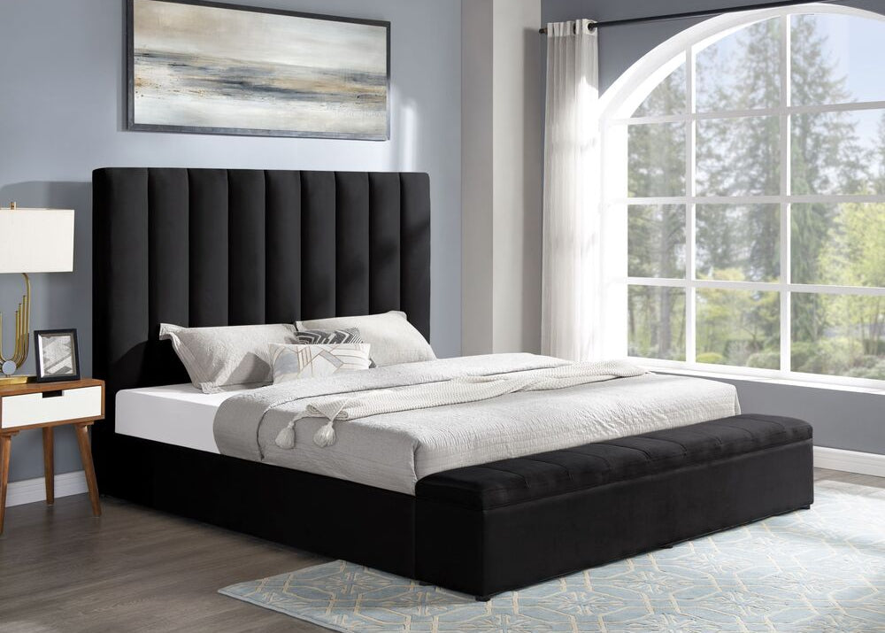 Valencia Black Platform Storage Bed Frame
