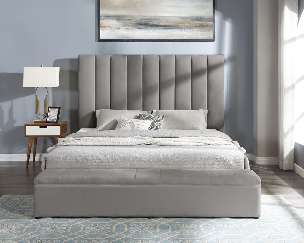 Valencia Grey Storage Bed Frame