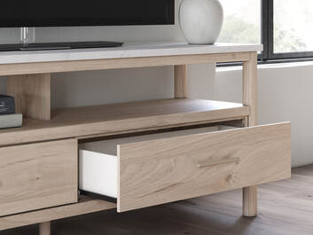 W2615-68 Natural TV Stand with Ambient Lightning