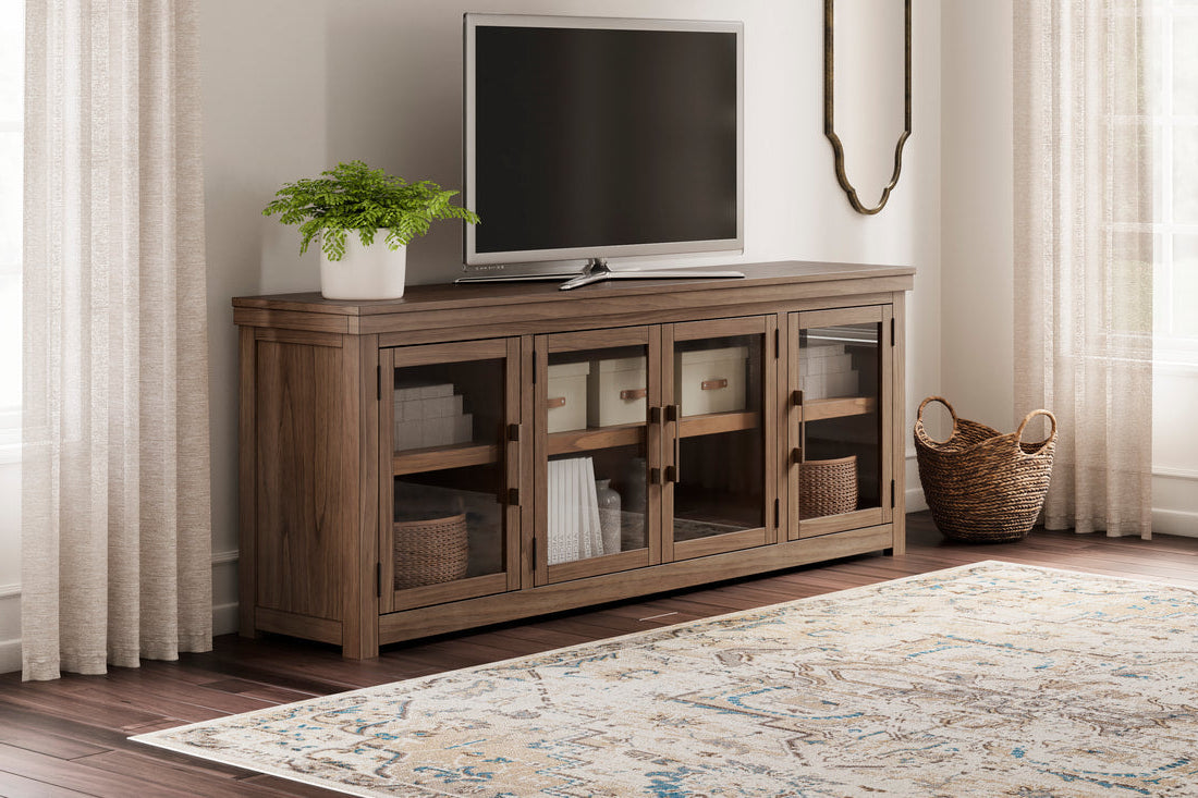 W738-78 Brown Wood TV Stand