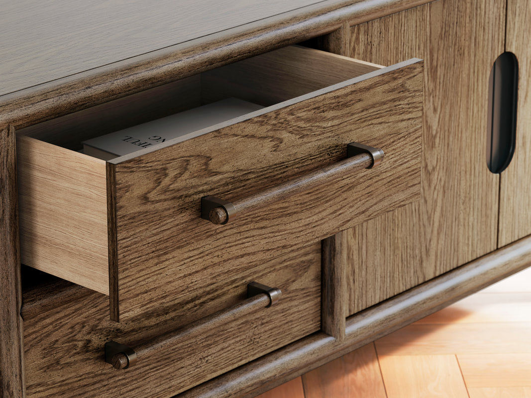 W769-68 Wood FInish TV Stand