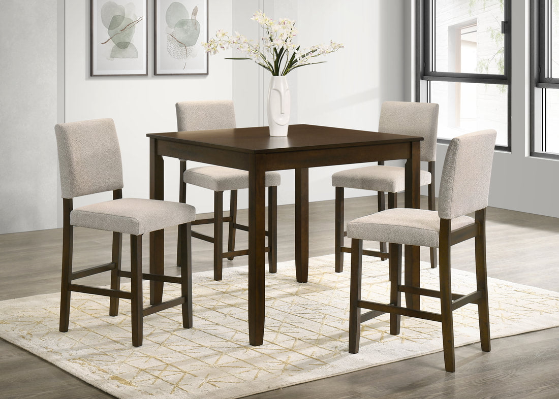 5pcs Winner20 Espresso Wood Finish Dining Set