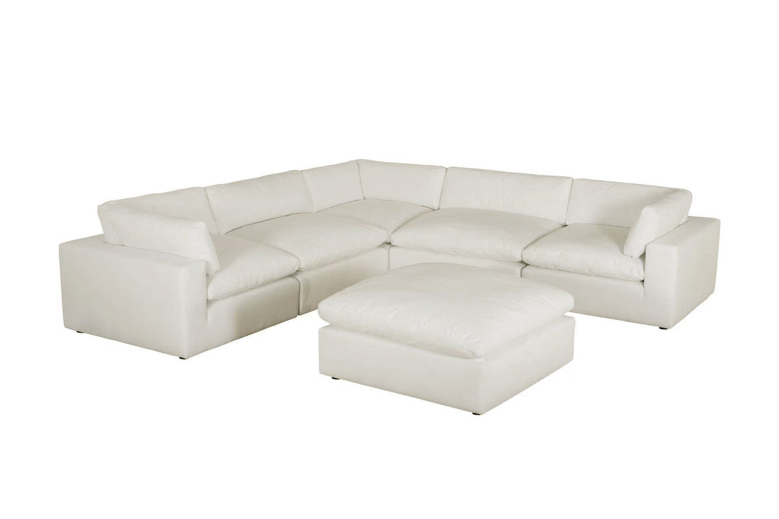 XL Cloud Sand Oversized Sectional & Ottoman