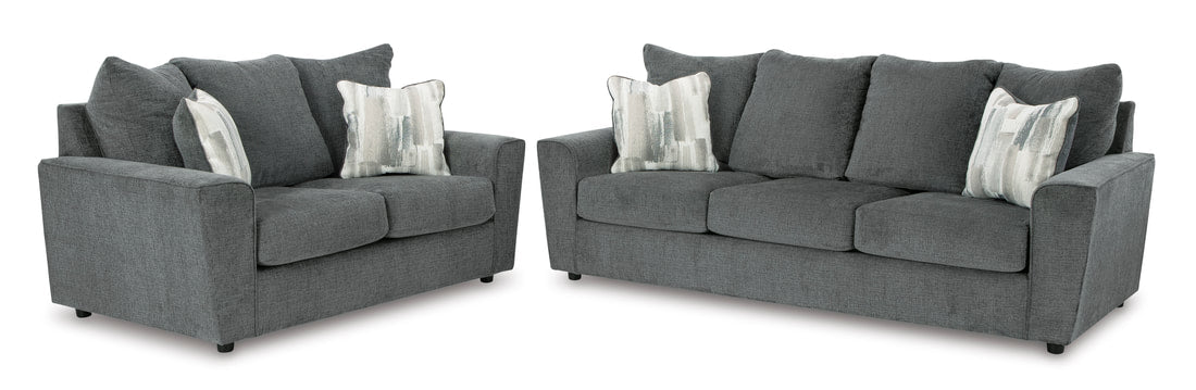 Gravel Fabric Sofa & Loveseat Set