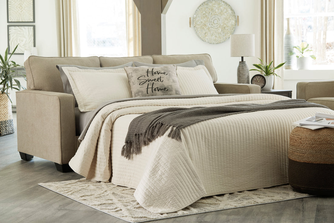 Beige Polyester Queen Size Sleeper Sofa