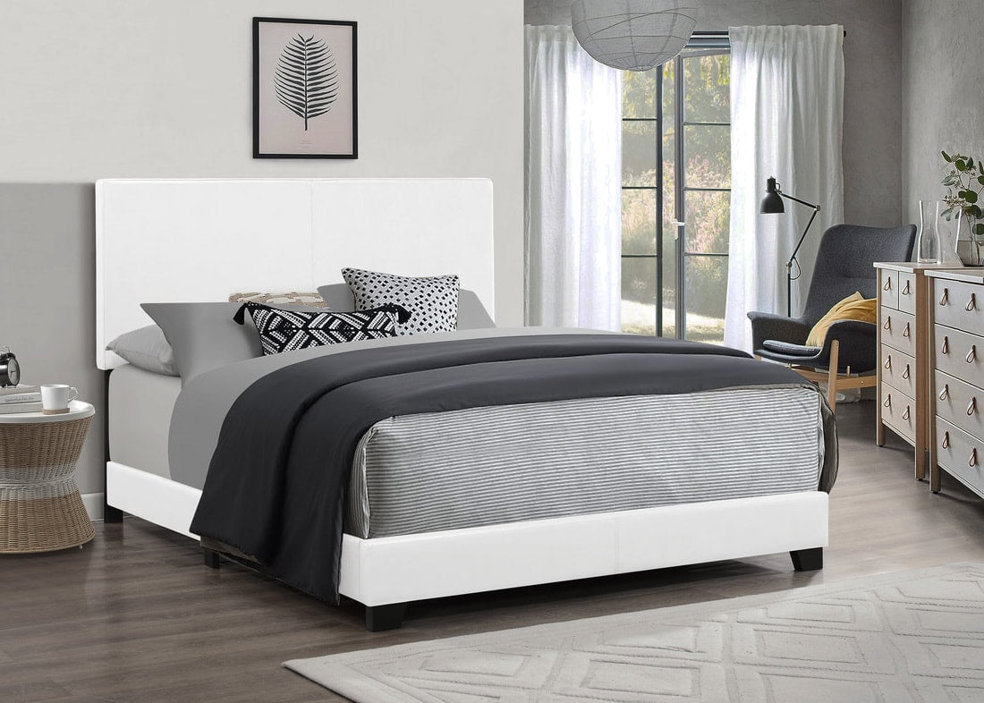 White PU Leather Bed Frame