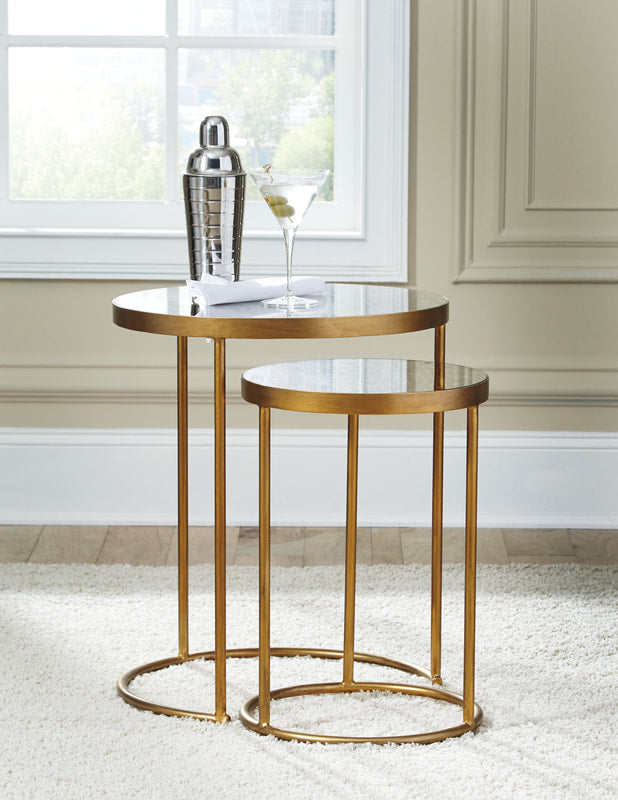 Gold Accent Table Set