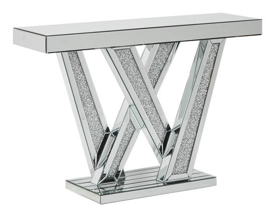 Glass Mirror Console Table