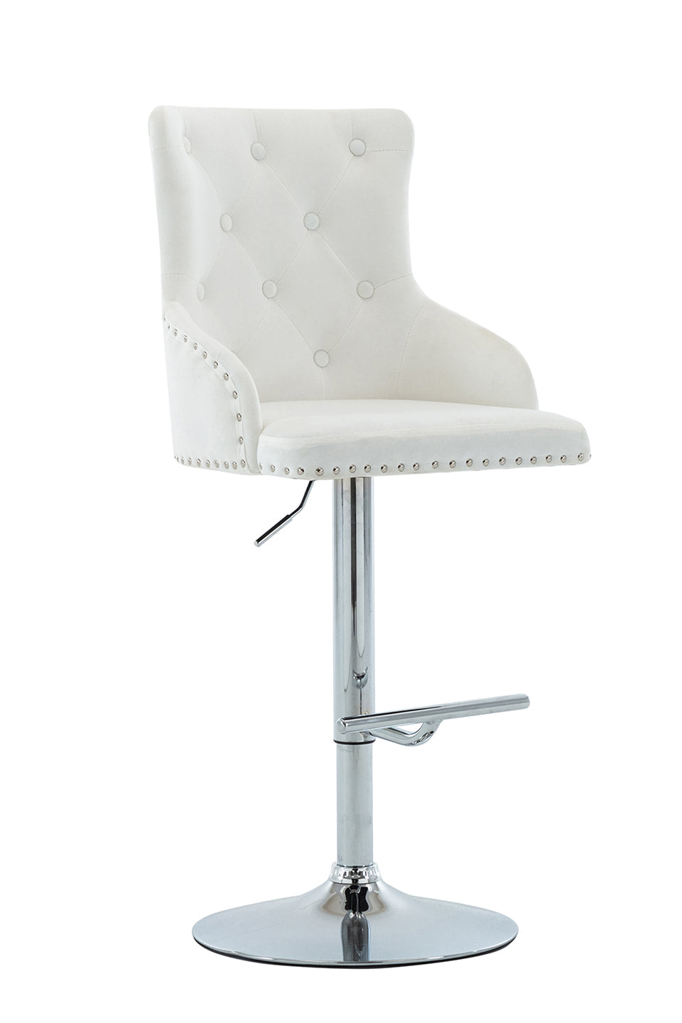 Velvet Tufted Adjustible Barstool (Multiple Colors)