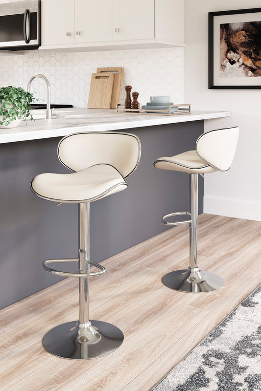 PU Leather & Chrome Barstool Set of 2 (Multiple Colors)