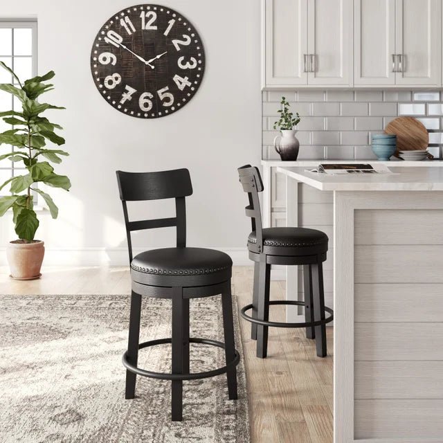 Black Wood Finish Barstool