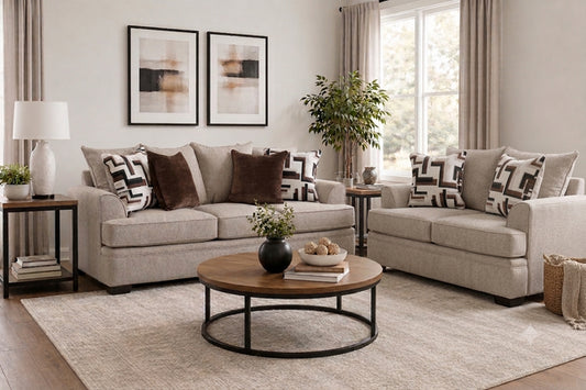 100 Coffee Sofa & Loveseat Set