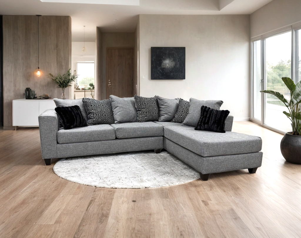 110 Sectional Gunmetal
