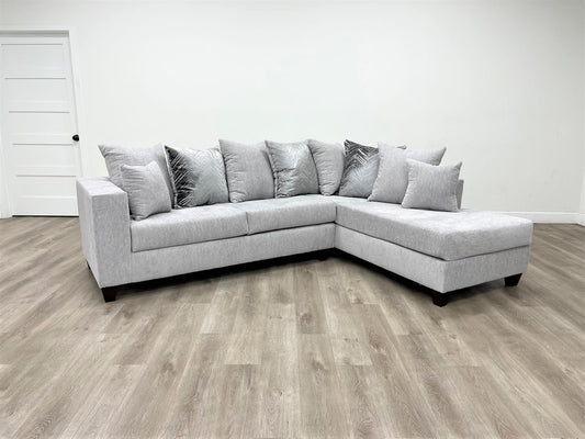 110 Dove Thick Fabric Sectional