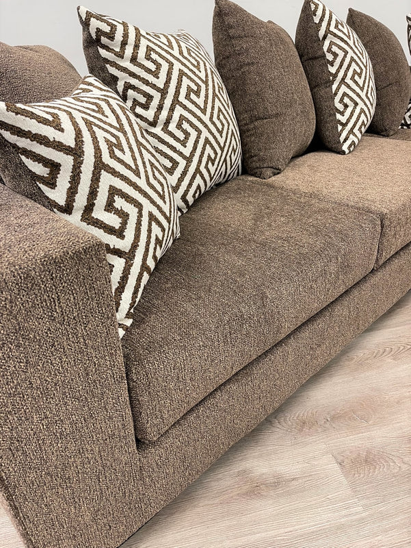 110 Mocha Chenille Fabric Sectional