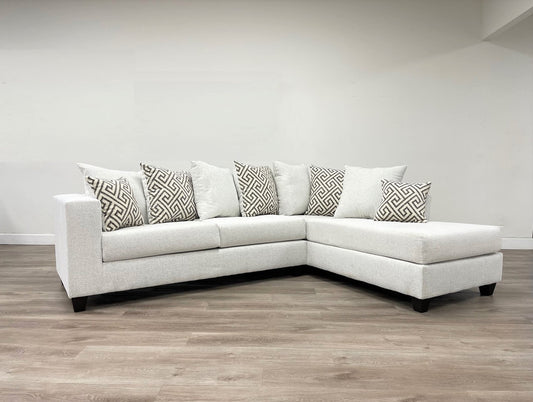 110 - Stone  Chenille Fabric Sectional
