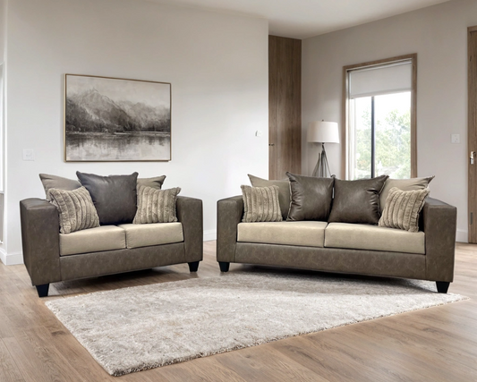 110 LATTE - Sofa and Loveseat Set