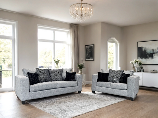 110 Sofa and Loveseat Set (Gunmetal)