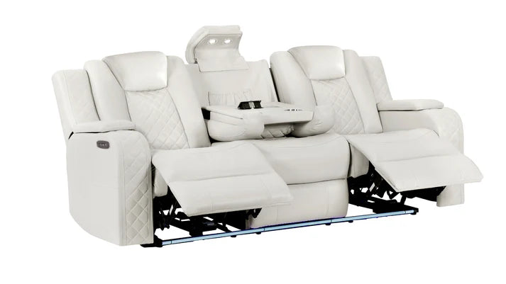 S3480 Eclipse 3pcs White Power Reclining Set