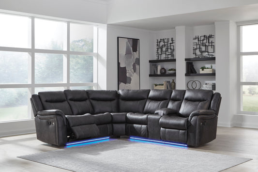 Ashley PC13001 Sultan Meadow Carbon Reclining Sectional