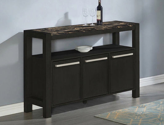 CANDEN FAUX MARBLE SIDEBOARD GDBK