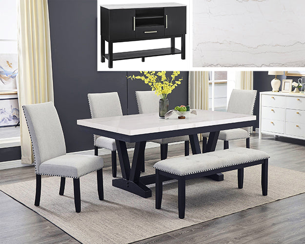 VARLEY GENUINE MARBLE DINING TBL
