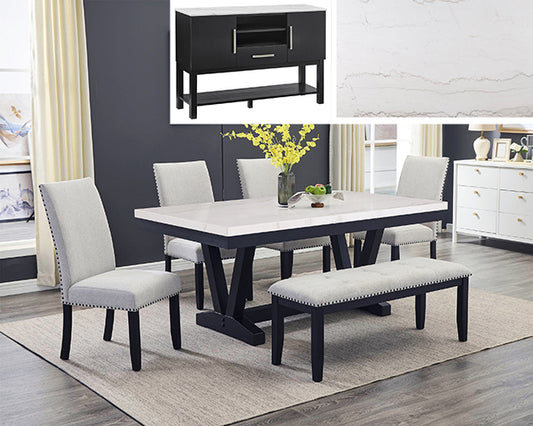 VARLEY GENUINE MARBLE DINING TBL