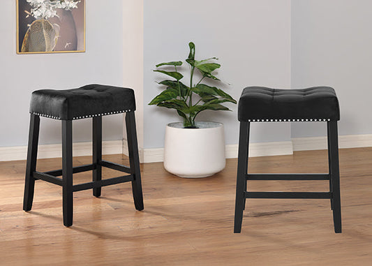 1715C-24 Lennon Saddle Black Counter Stool