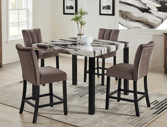 VEGA FAUX MARBLE CT HT DINING