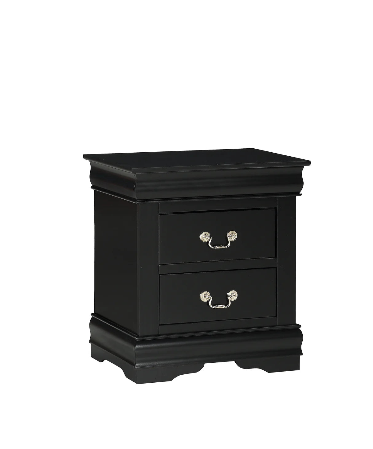 5pcs Louis Philip Black Finish Bedroom Set