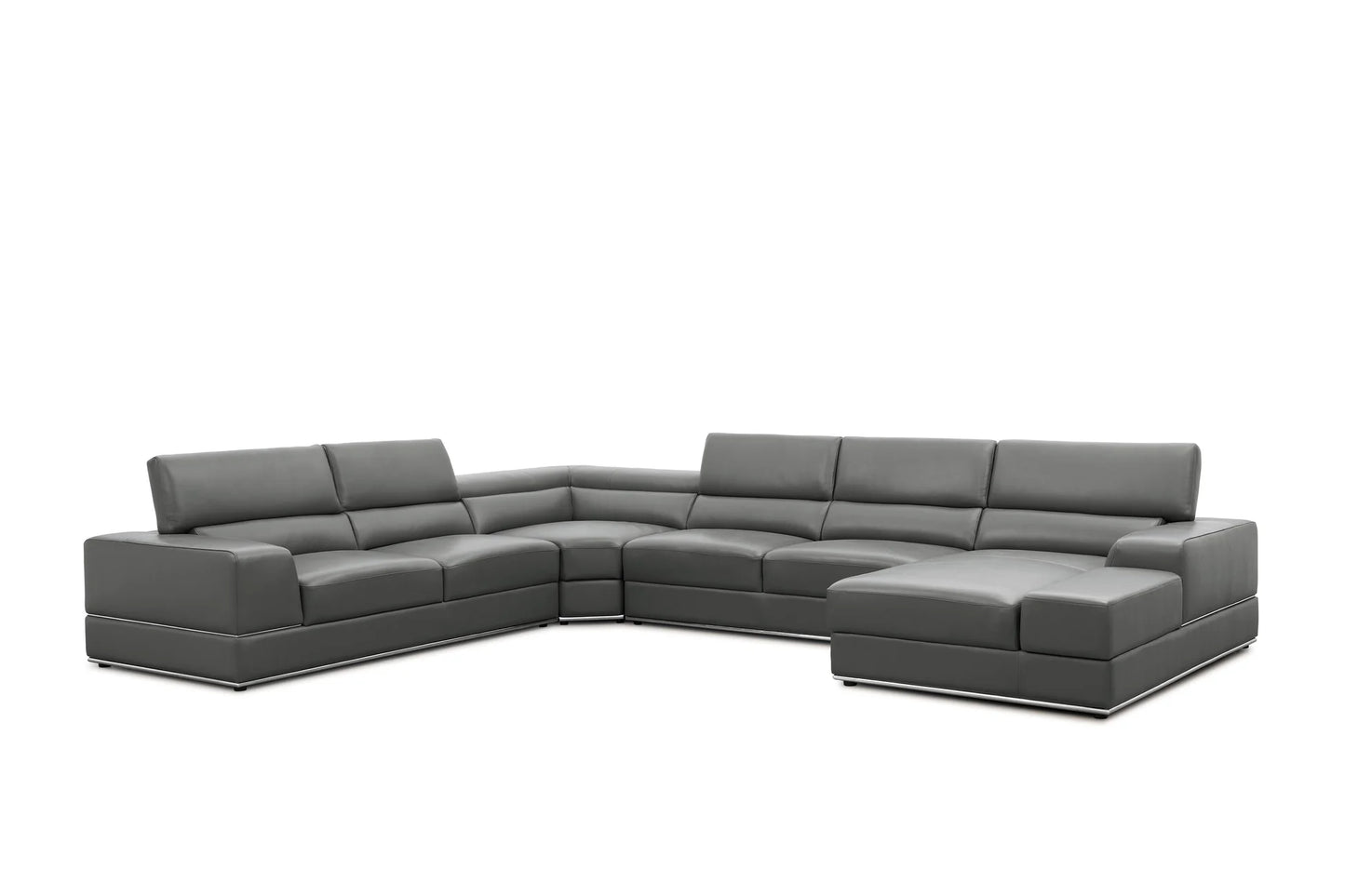MI-5107 Nella 4pcs  Sectional Sofa Dark Grey