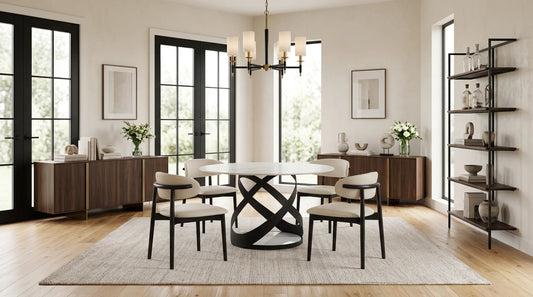D1550 Dimi (White/Black) Dining Set