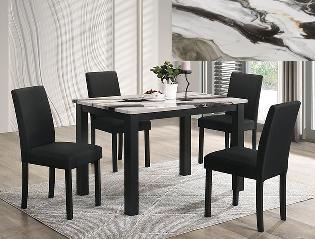 RESIA DINING GROUP - BROWN MARBLE