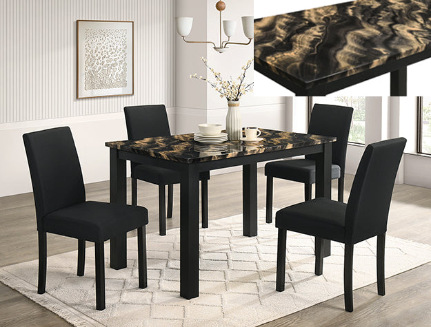 RESIA DINING TABLE-FAUX MARBLE GBK