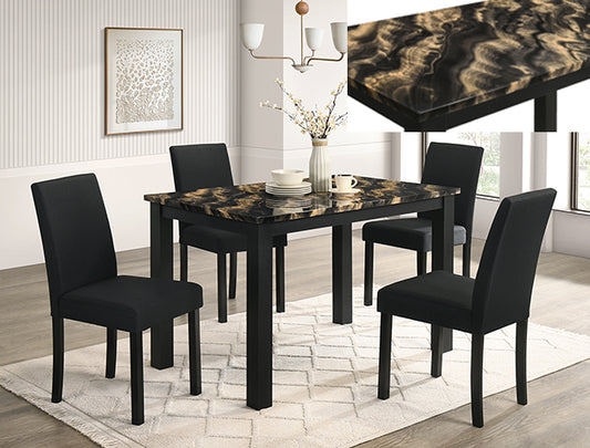 RESIA DINING TABLE-FAUX MARBLE GBK