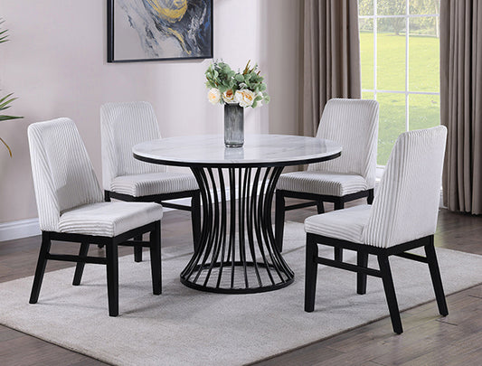 2201-5P 5pc Hadley White Dining Set