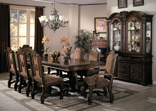 9pcs Neo-Renaissance Traditional Wood Dining Set