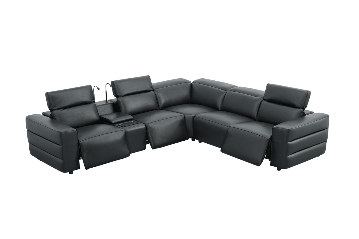 MI-2520 Holly Black Power Reclining Sectional