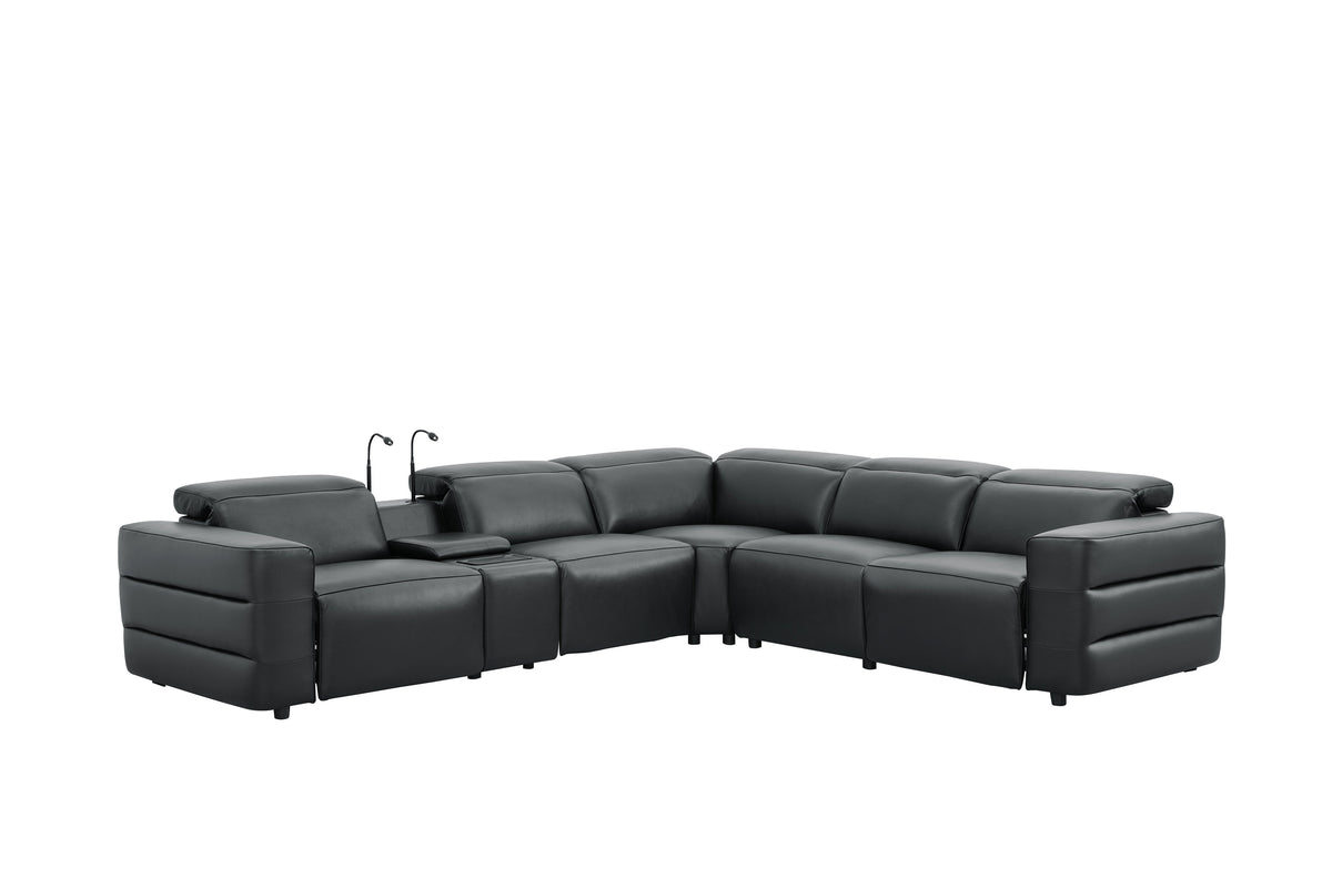 MI-2520 Holly Black Power Reclining Sectional