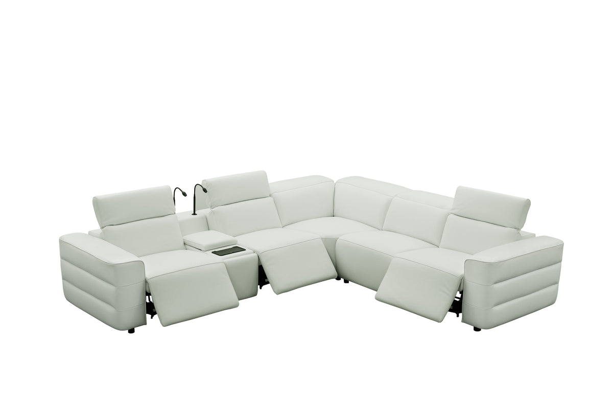 MI-2520 Holly White Power Reclining Sectional