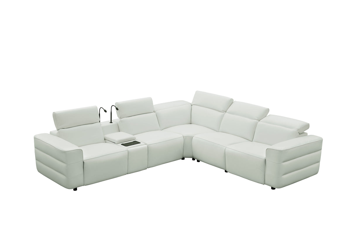 MI-2520 Holly White Power Reclining Sectional