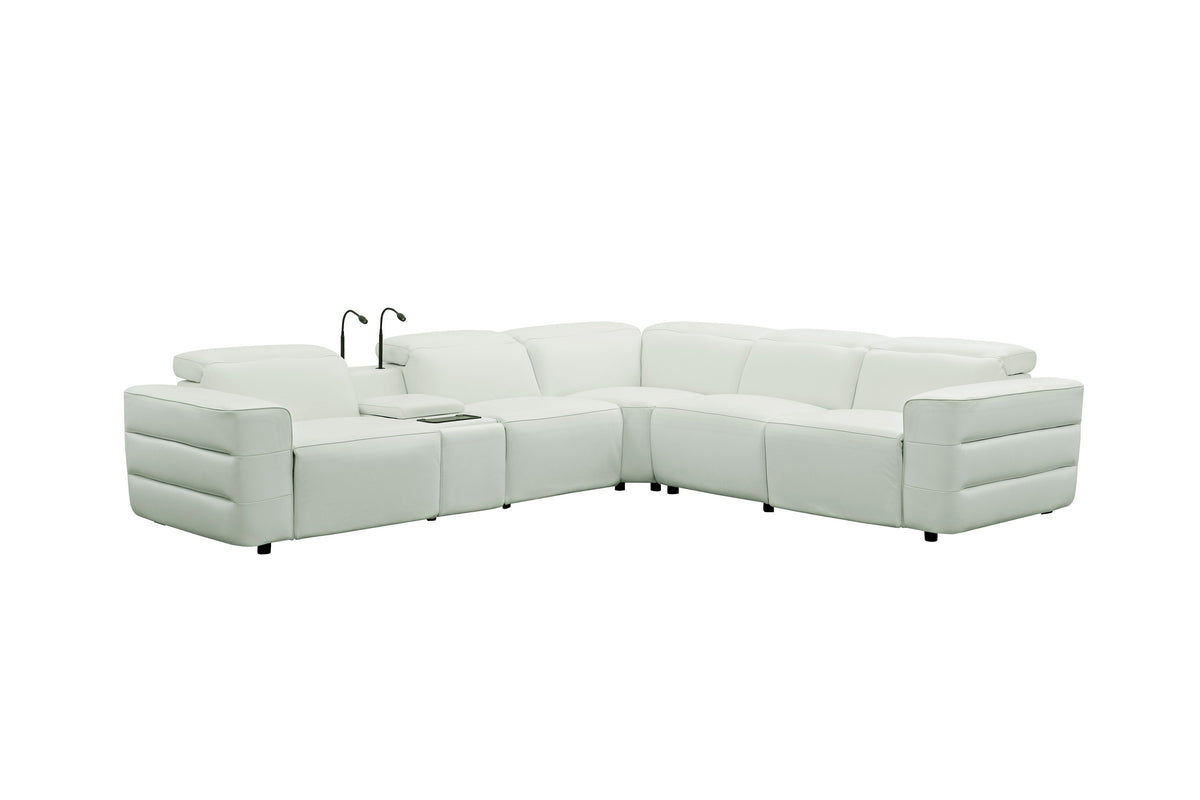 MI-2520 Holly White Power Reclining Sectional