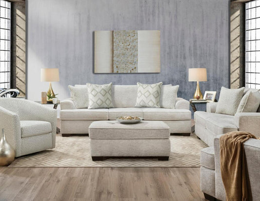 Behold 2580 Cream Oversized Sofa & Loveseat Set