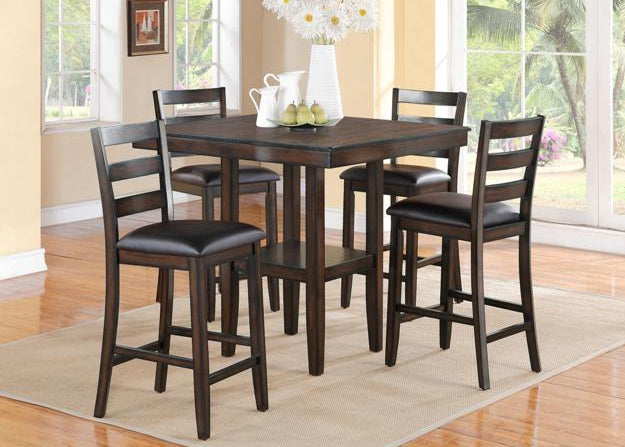 5pcs 2630 Tahoe Brown Counter Height Dining Set